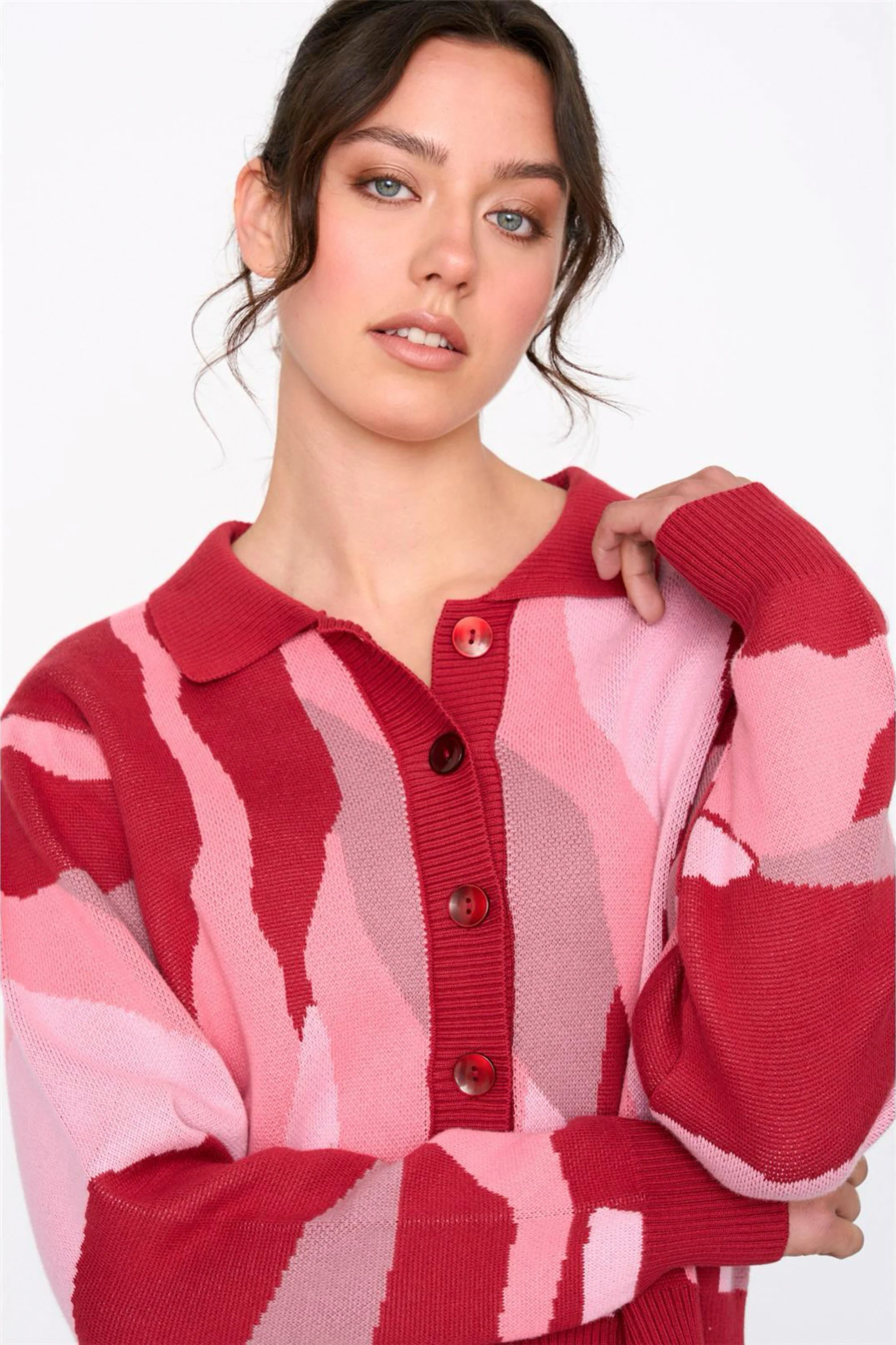 24COLOURS - PINK CARDIGAN - Image 3