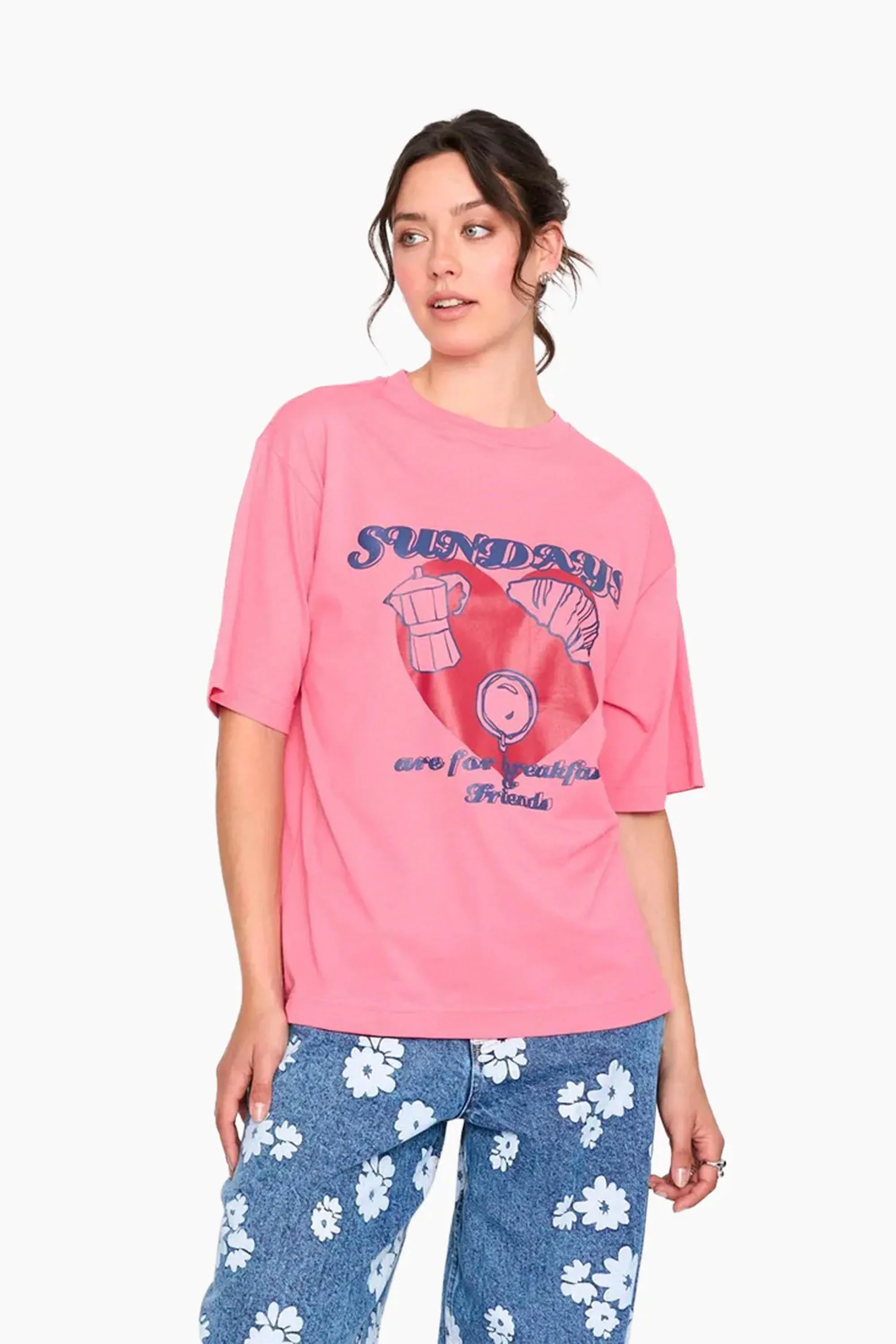 24COLOURS - SUNDAYS T-SHIRT - PINK