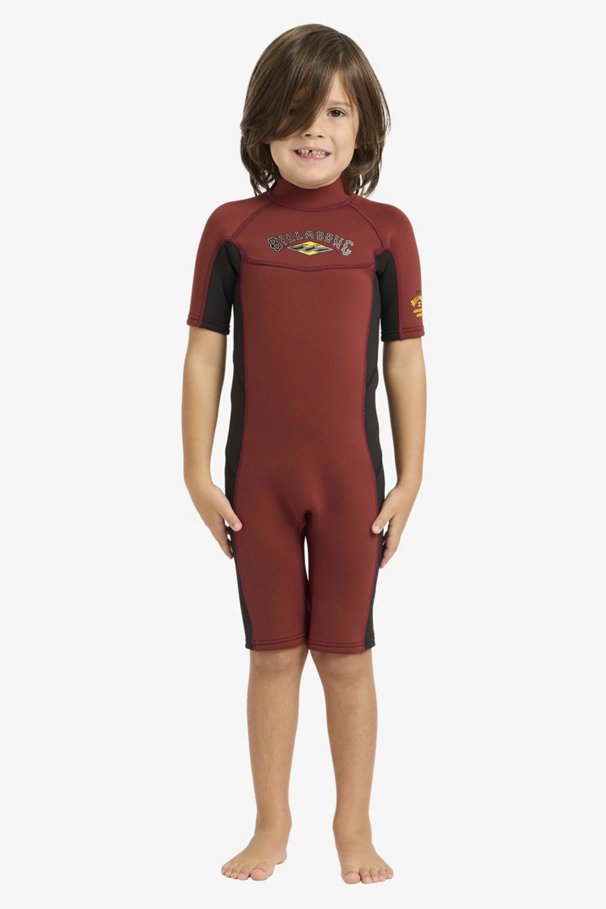 BILLABONG - ABSOLUTE - 2/2MM - BACK ZIP - FIRE RED - TODDLER - Image 3