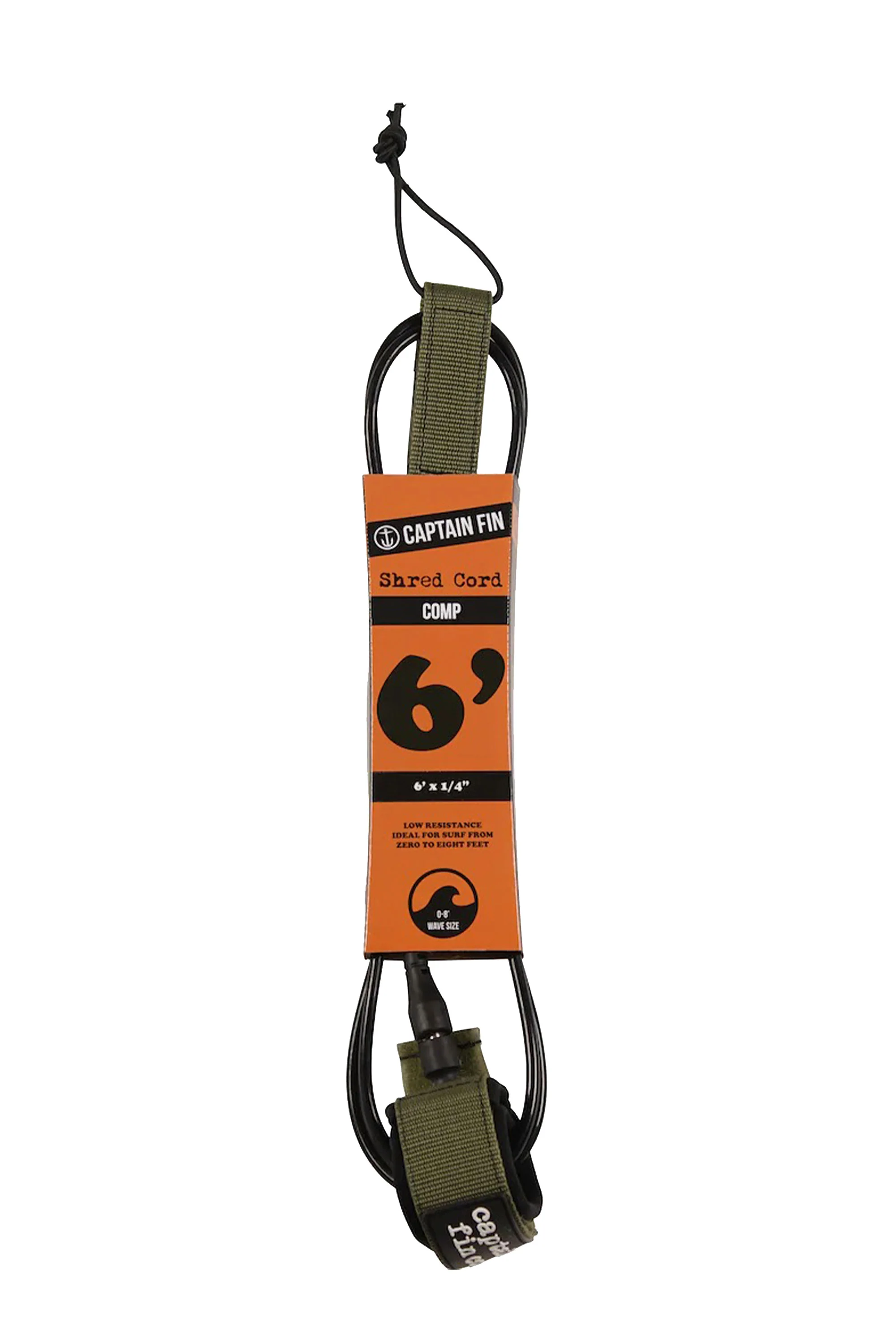 CAPTAIN FIN - CF LEASH SHRED CORD 6 COMP - Army green