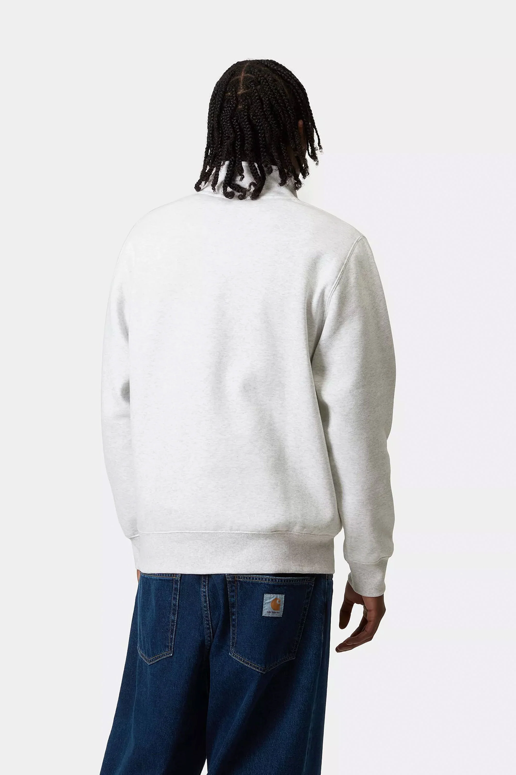 CARHARTT WIP - CHASE NECK ZIP SWEAT - ASH HEATHER - Image 2