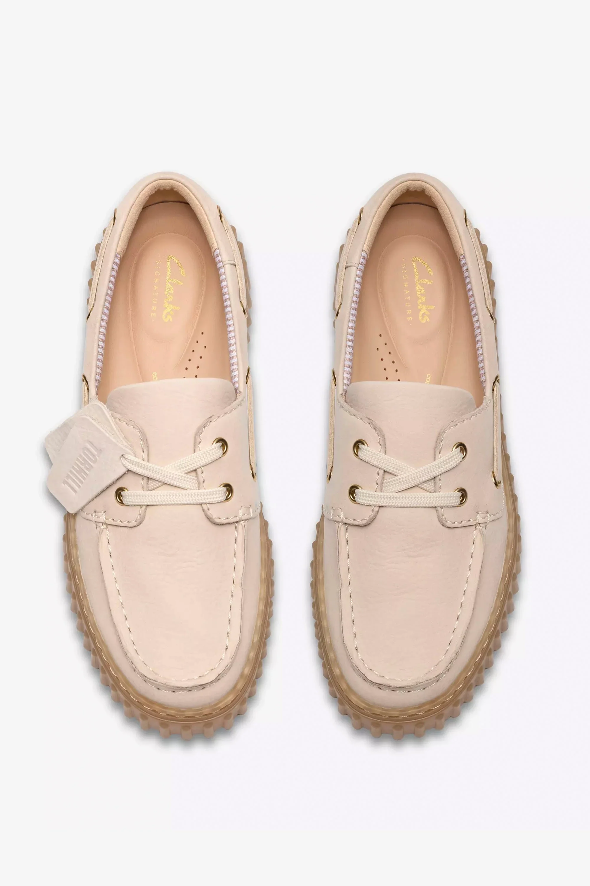 CLARKS - TORNHILL BOAT - CREAM NUBUCK - WOMAN - Image 5