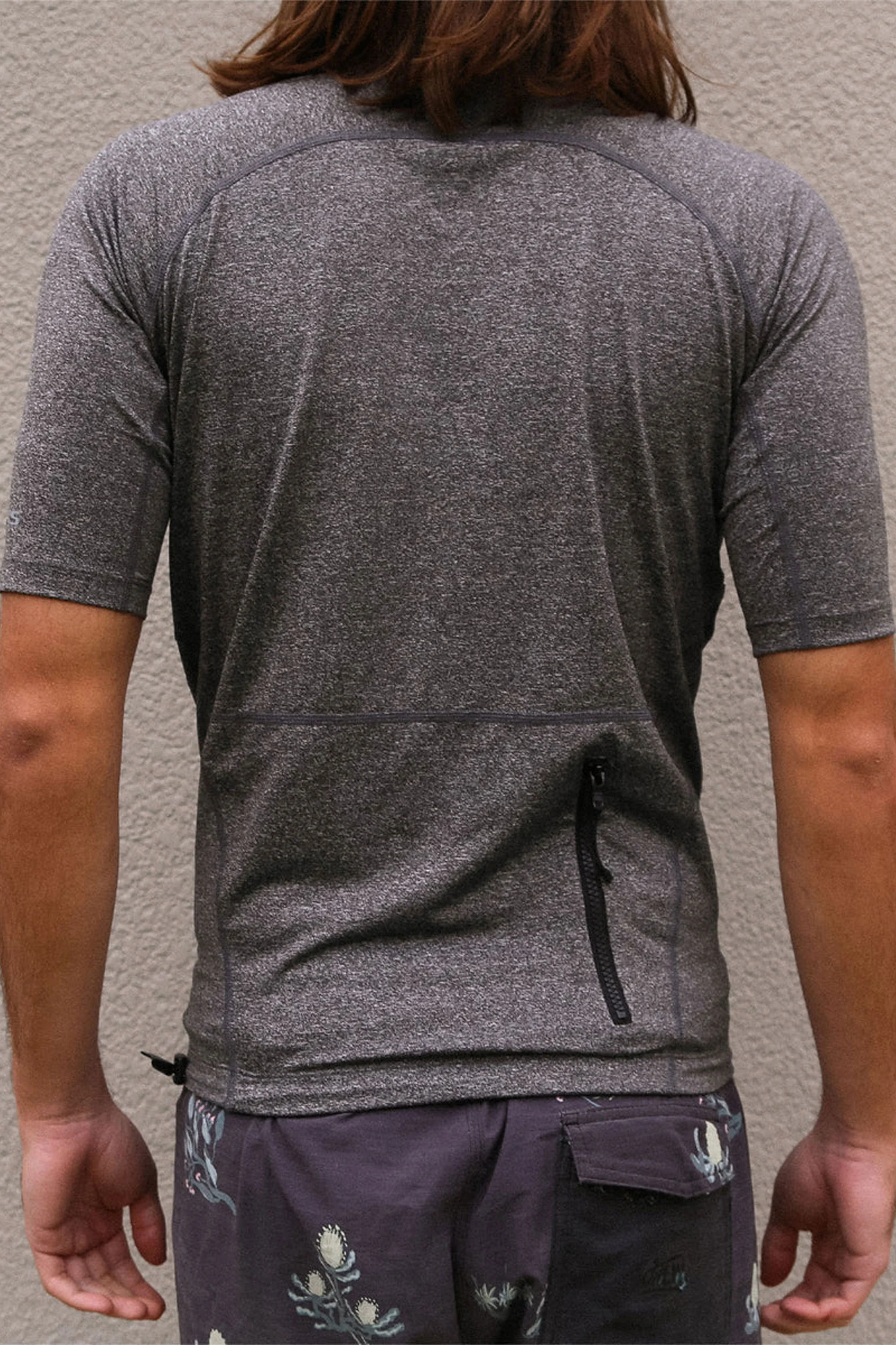 FCS - ESSENTIAL SHORT SLEEVE RASH VEST - HEATHER GREY - Image 3