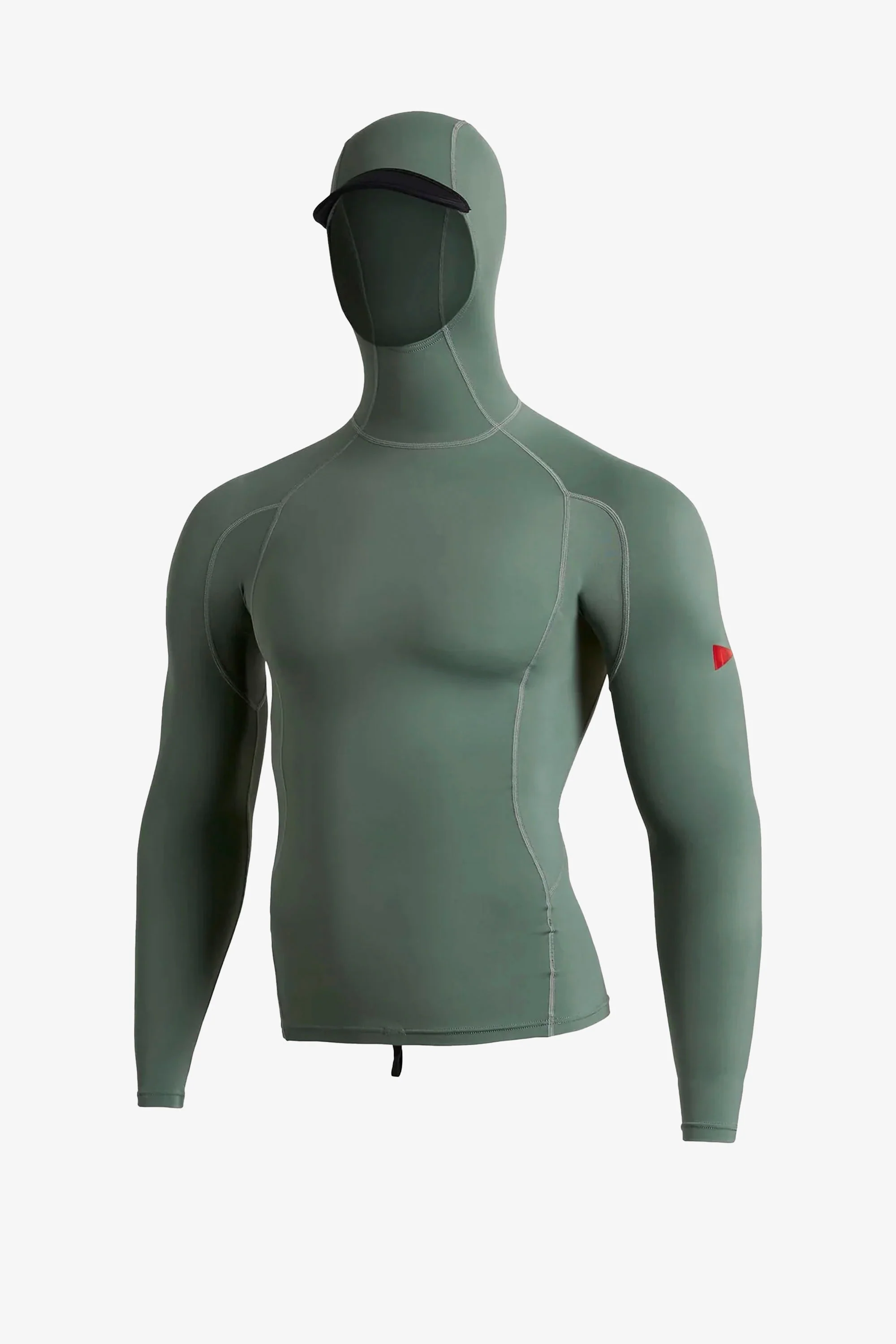 FLORENCE MARINE X - LONG SLEEVE HOODED RASHGUARD - DARK SAGE - MAN