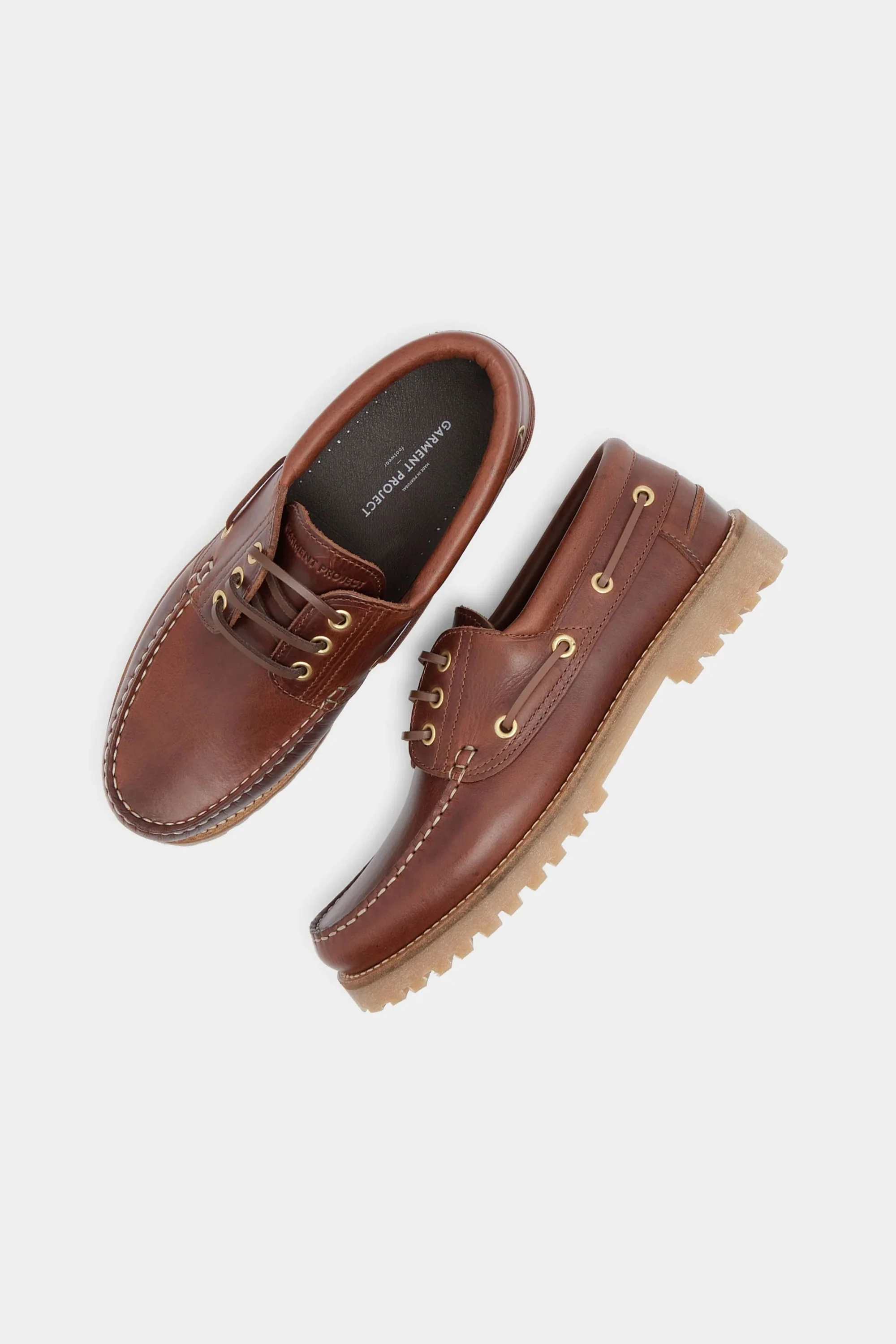 GARMENT PROJECT - OLLIE BOAT SHOE - BROWN LEATHER - MAN - Image 2