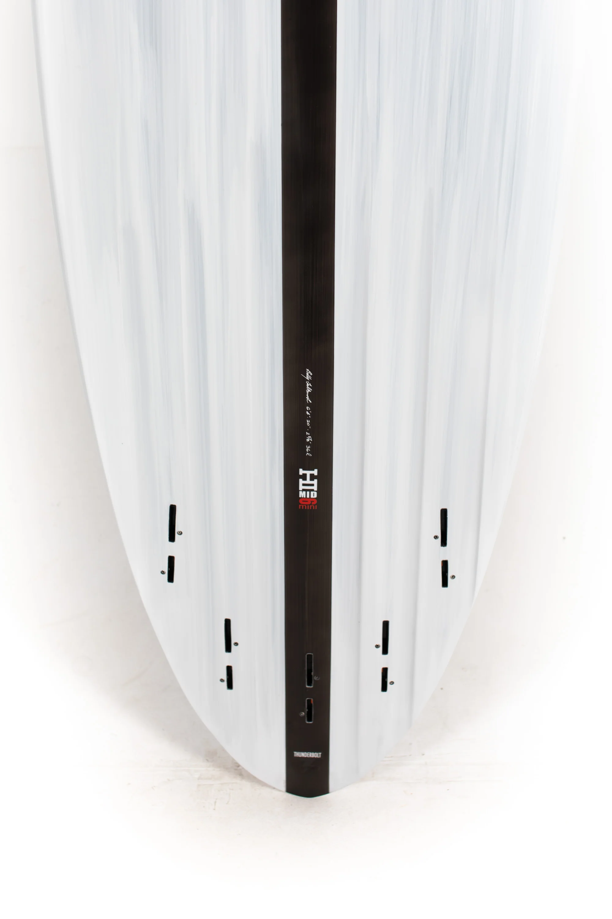Harley Ingleby Surfboards - Mid 6 Mini - Gray Carbon - Thunderbolt Black - 6'4" x 20 x 2 5/8 - 36L - Image 8