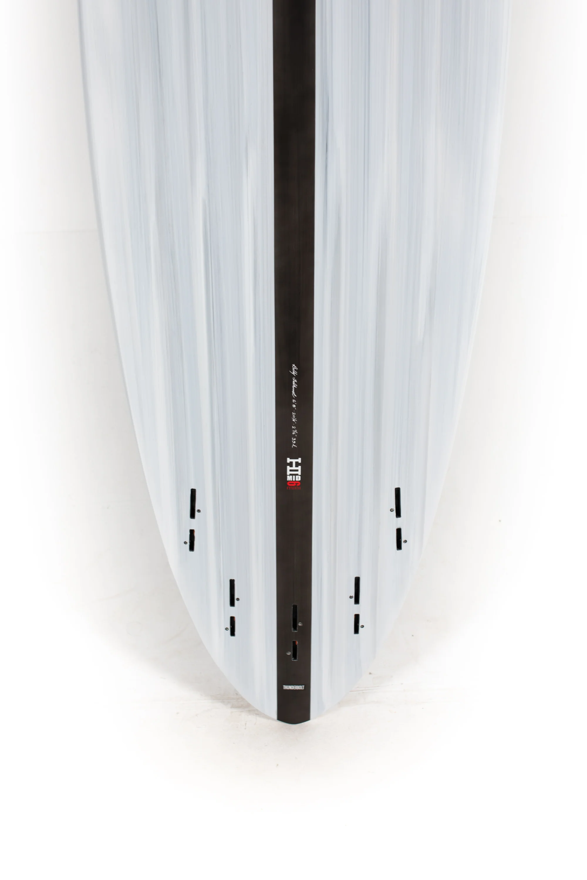Harley Ingleby Surfboards - Mid 6 Mini - Gray Carbon - Thunderbolt Black - 6'8" x 20 1/4 x 2 11/16 x 39L - Image 8