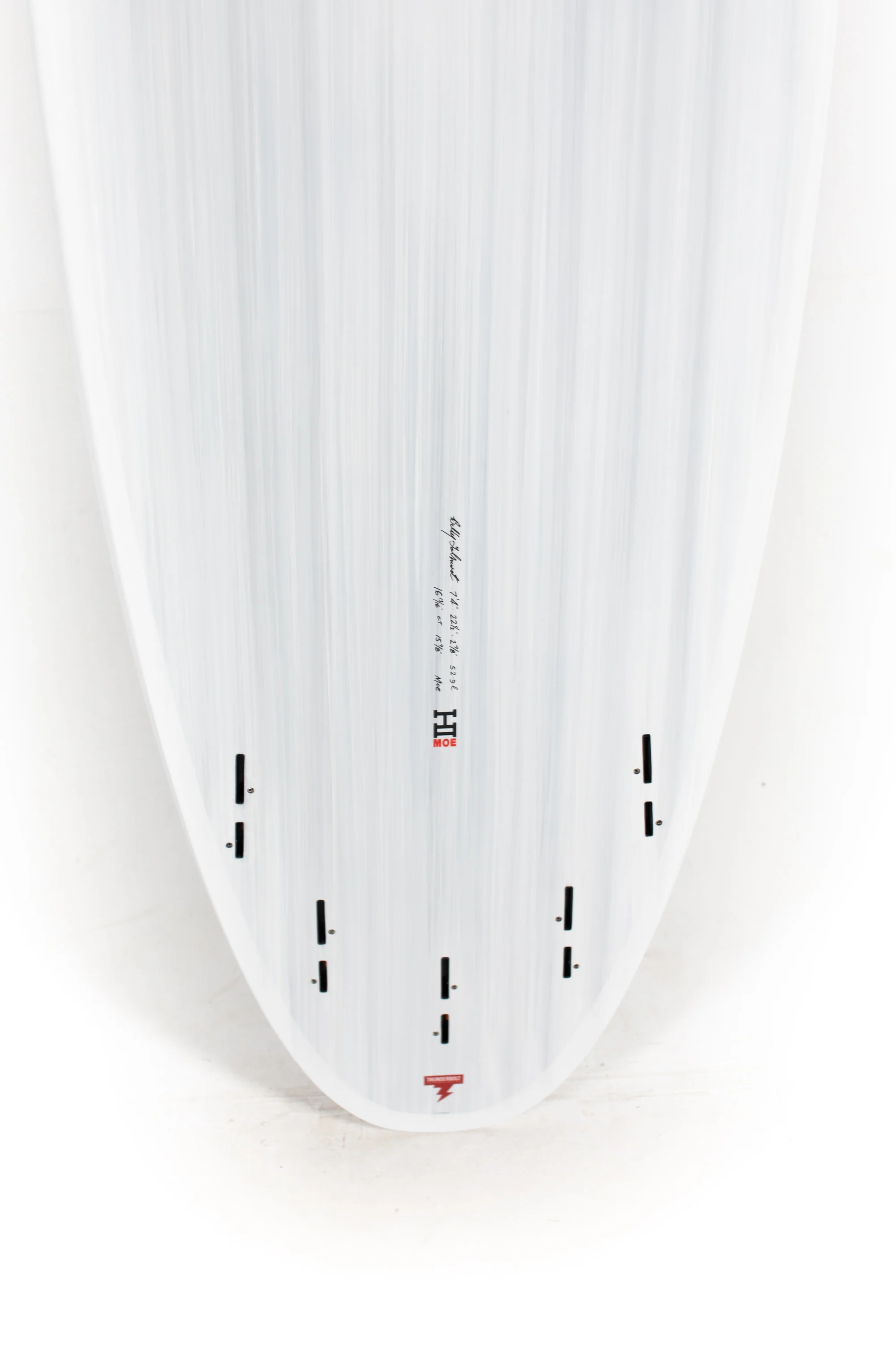 Harley Ingleby Surfboards - Moe - Candy White - Thunderbolt Black - 7'4" - 22 1/2" x 2 7/8" - 52.9L - Image 8