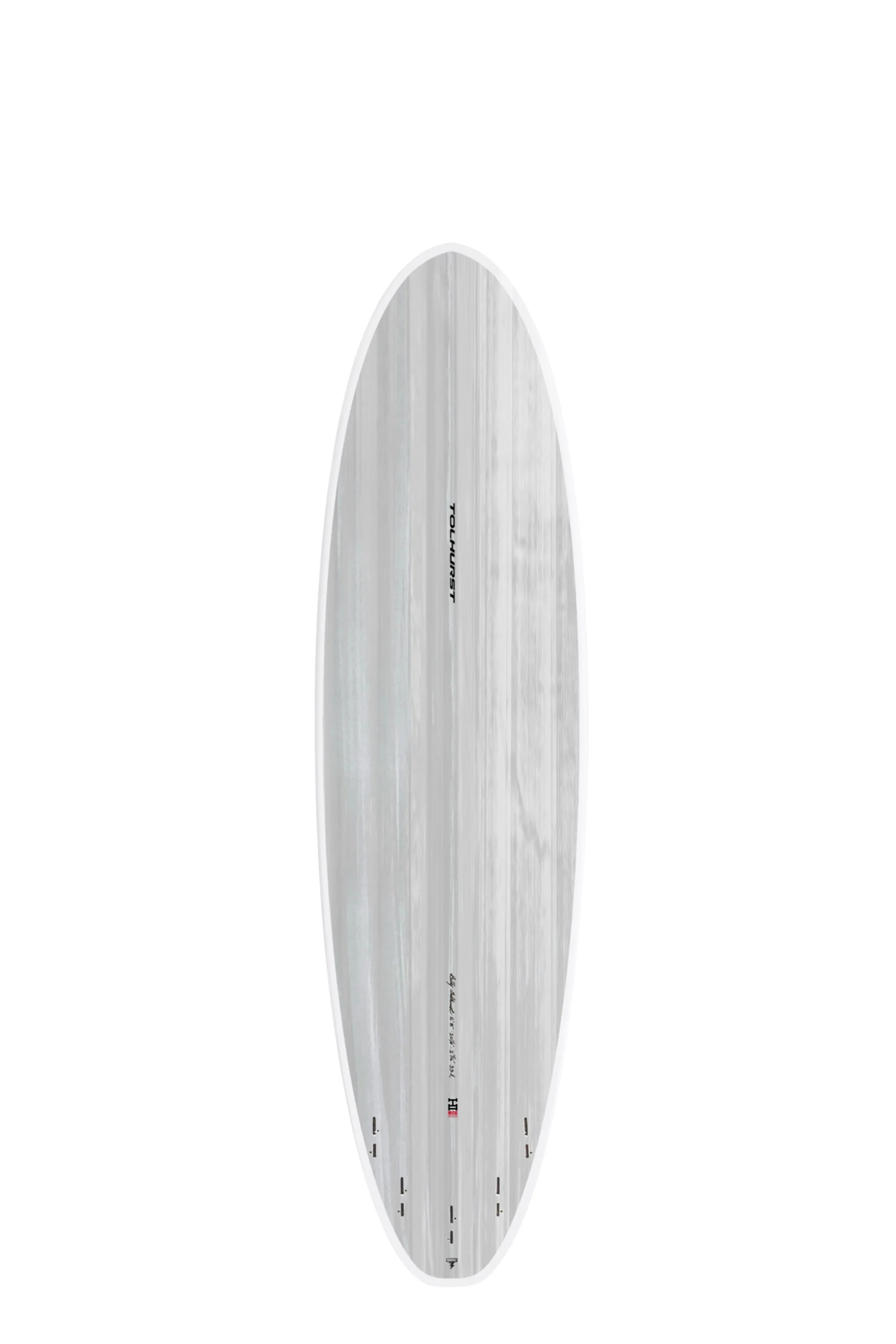 Harley Ingleby Surfboards - Moe - Candy White - Thunderbolt Black - 8'0" x 22 5/8" x 3 1/16" - 61.2L - Image 2