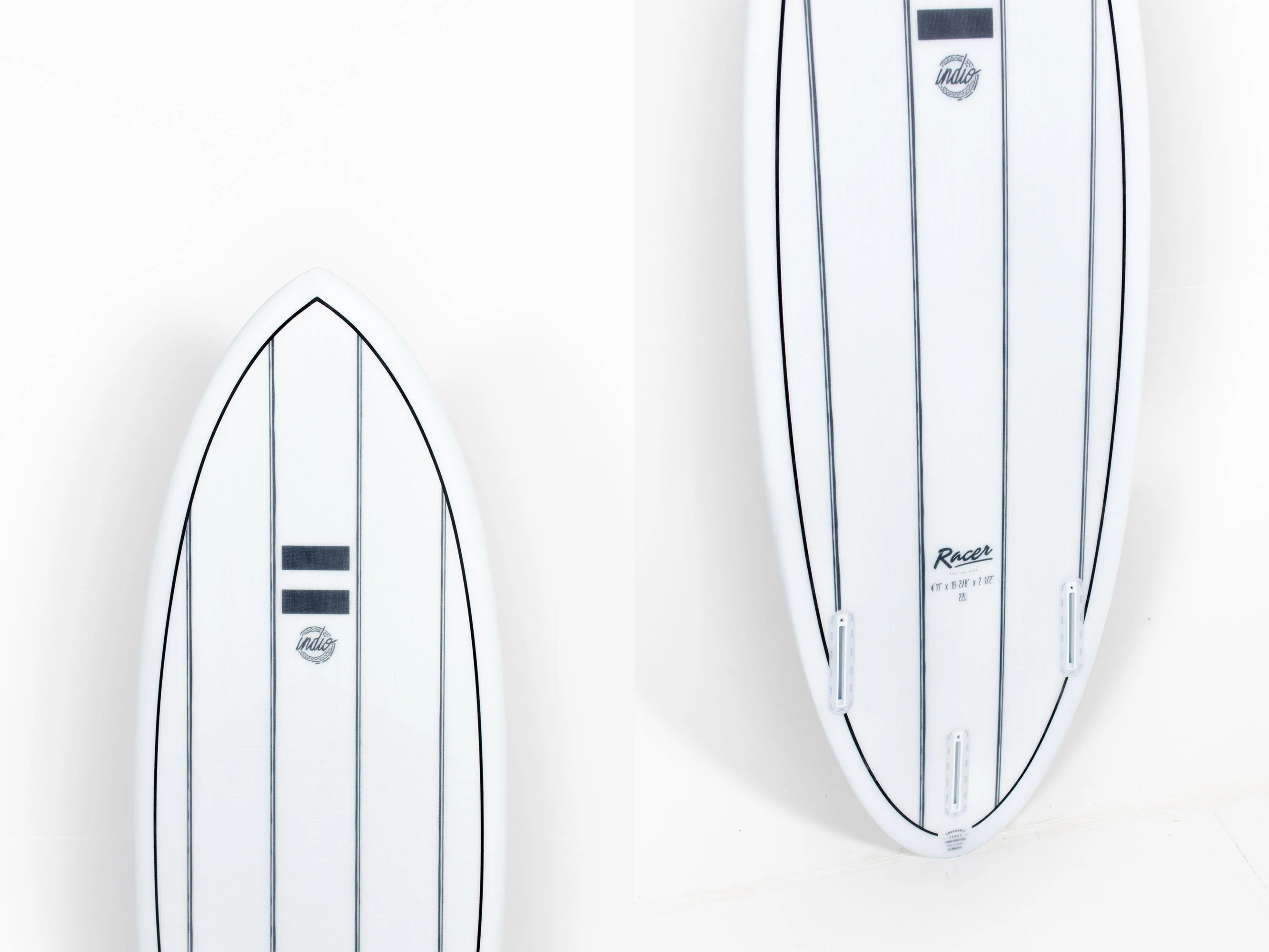 Indio Surfboards - RACER Stripes GROM - 4'11" x 19 x 2 1/8 - 22,5L - Image 11
