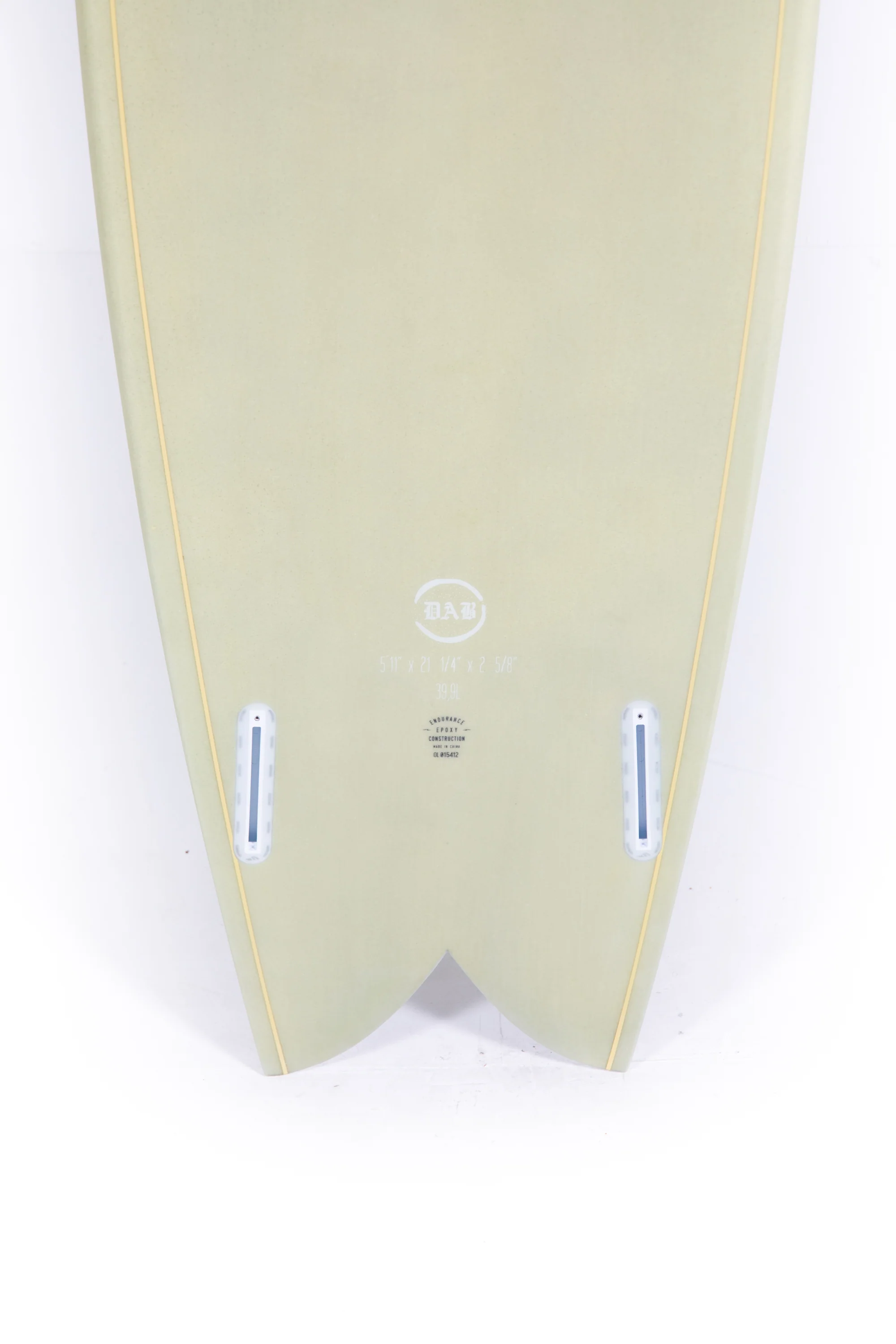Indio Surfboard - DAB Green Cement- 5’11” x 21 1/4 x 2 5/8 x 39.90L - Image 8