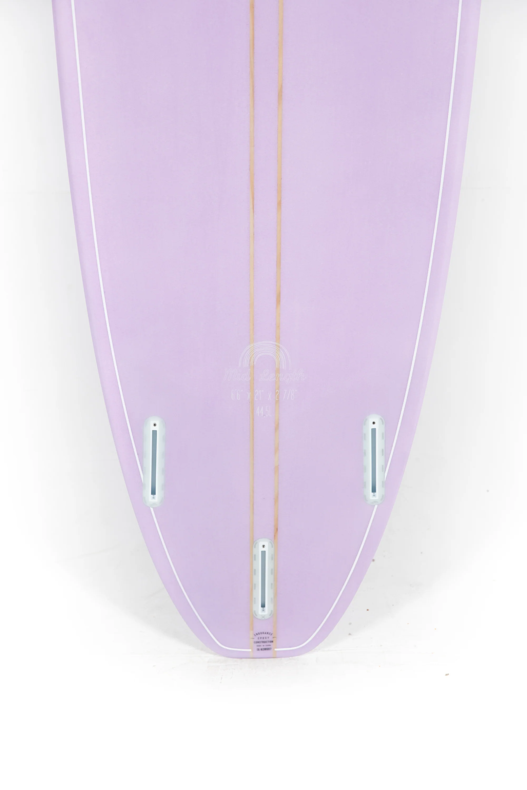 PRE ORDER | Indio Surfboards - MID LENGTH Lilac - 6'6" x 21 x 2 7/18 - 44.5L - Image 8