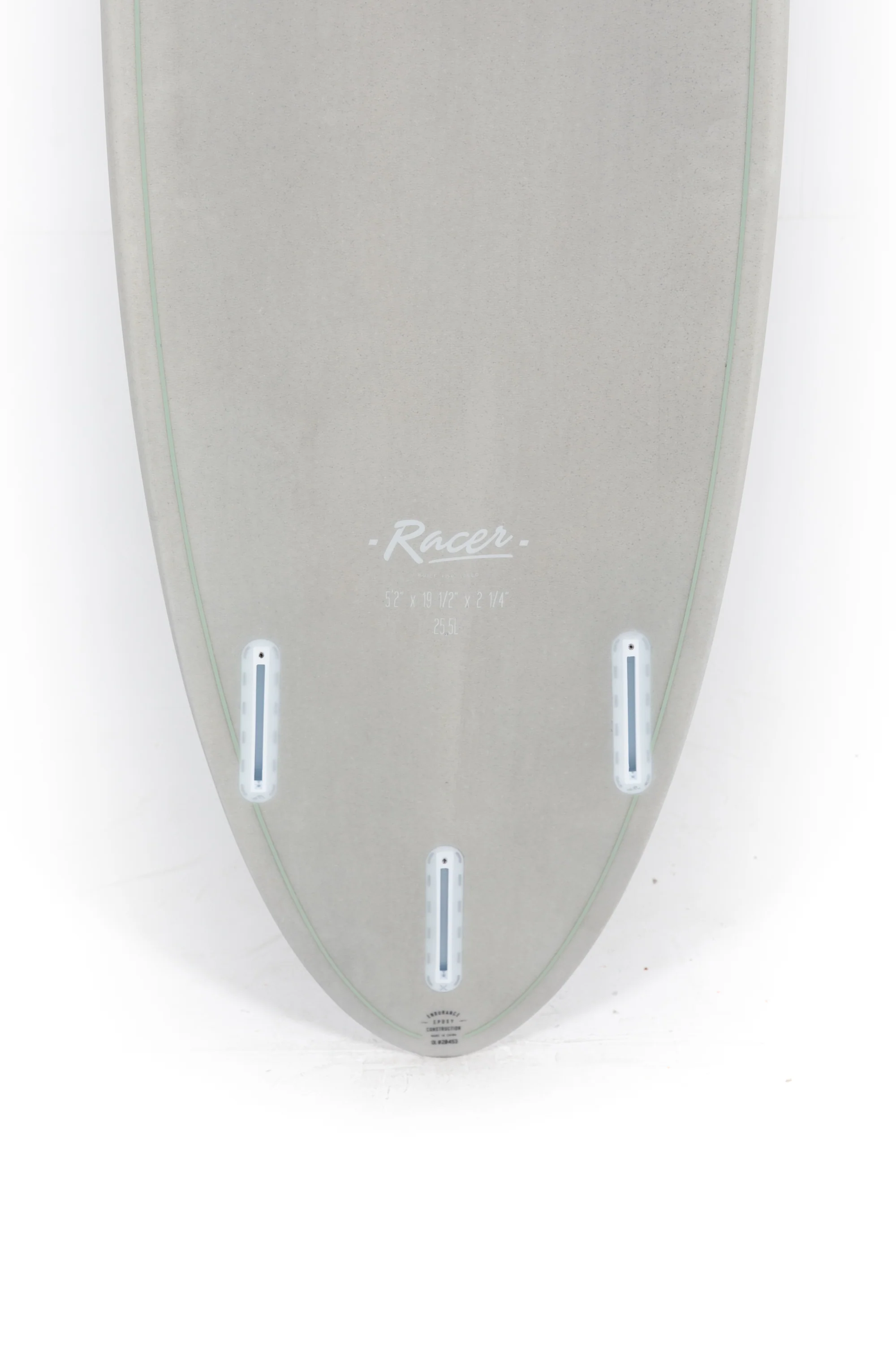 Indio Surfboards - RACER Grey - 5'2" x 19 1/2 x 2 1/4 - 25.50L - Image 8
