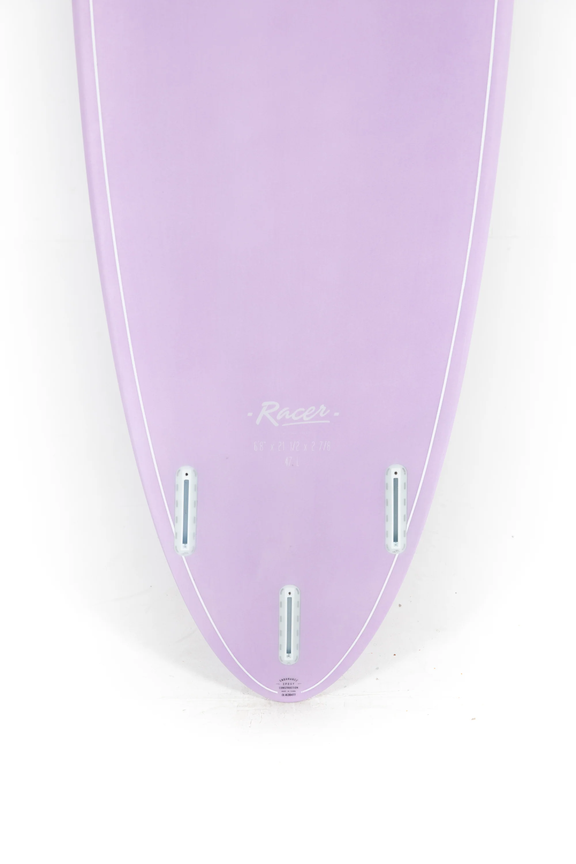 PRE ORDER | Indio Surfboards - RACER Lilac - 6'8" x 21 1/2 x 2 7/8 - 47L - Image 8