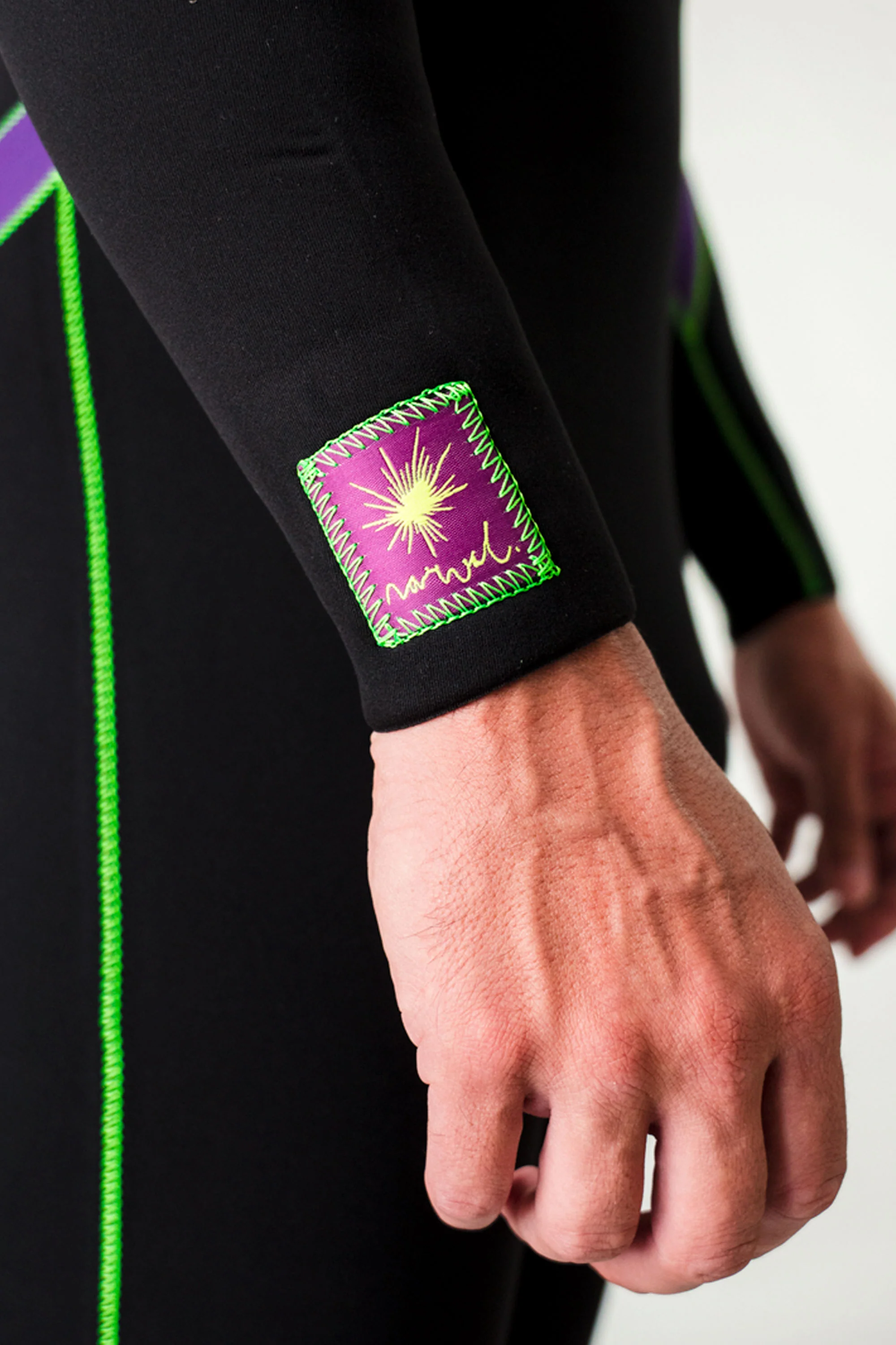 NARVAL - Narval X Shane Borland - Sur Wetsuit - 3.2mm - Black/Purple/Neon Green - Man - Image 5