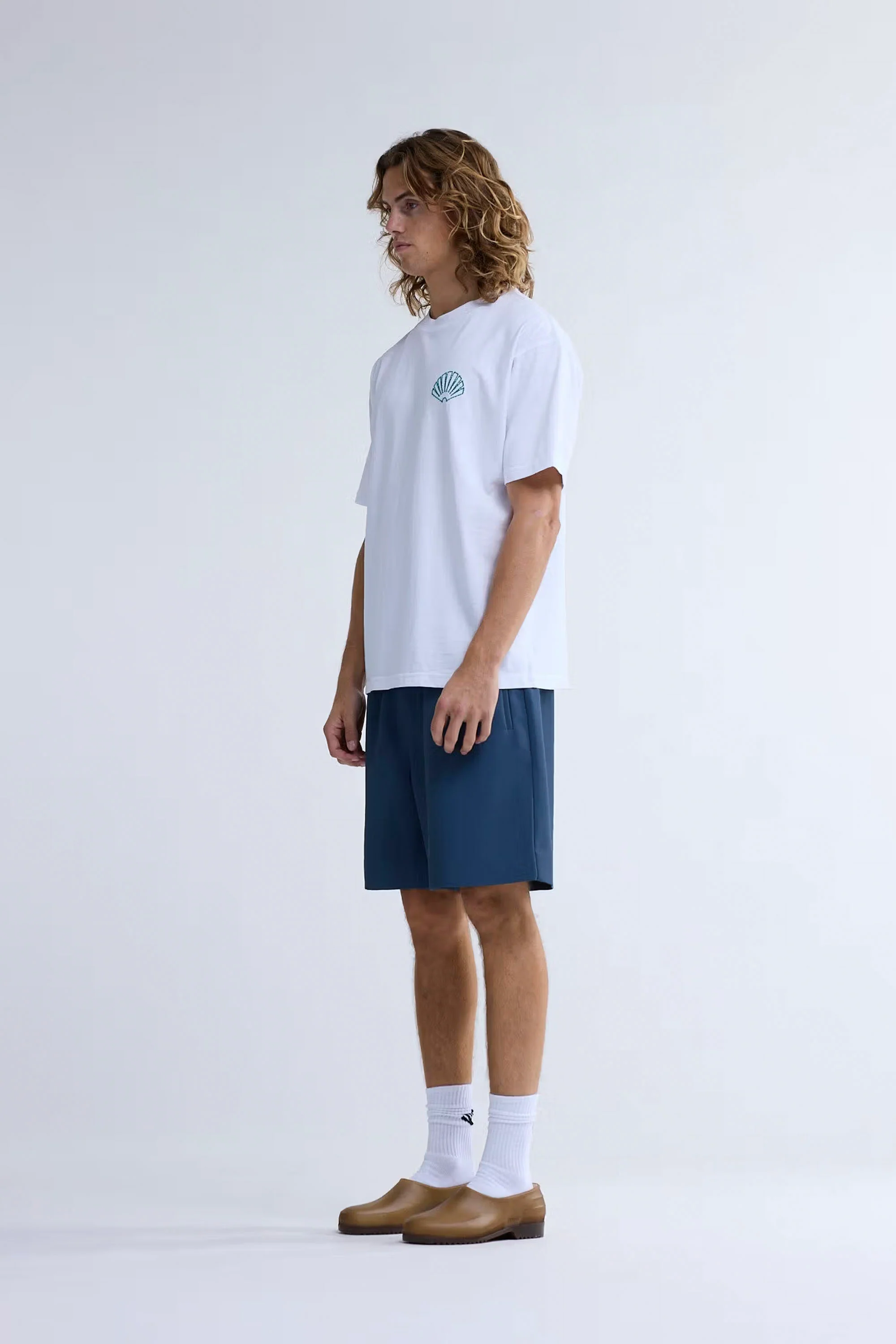 NEW AMSTERDAM SURF ASSOCIATION - LOGO TEE - WHITE/SEA GREEN - Image 3