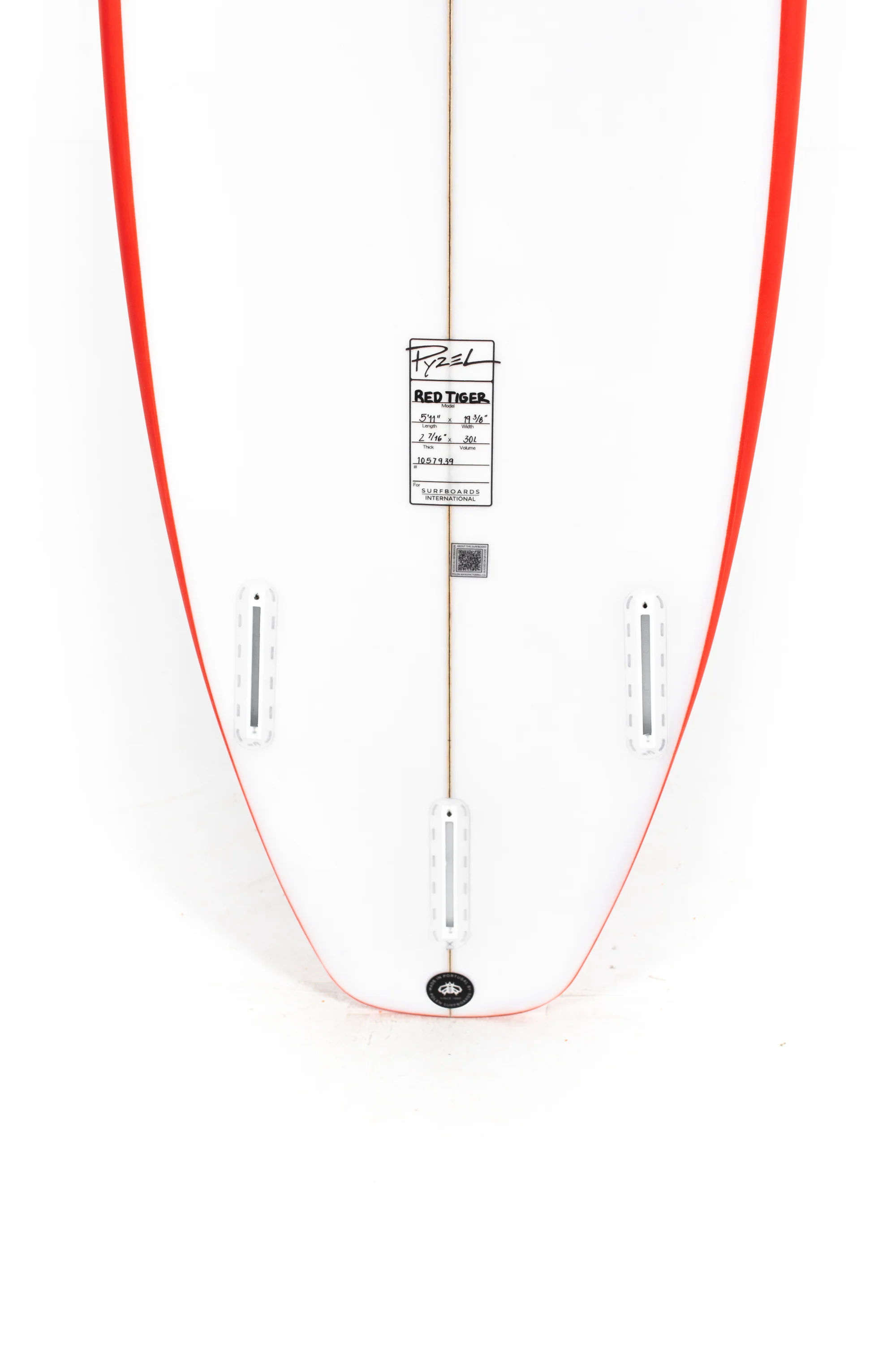 Pyzel Surfboards - RED TIGER - 5'11" x 19.38 x 2.44 - 30L - Image 8