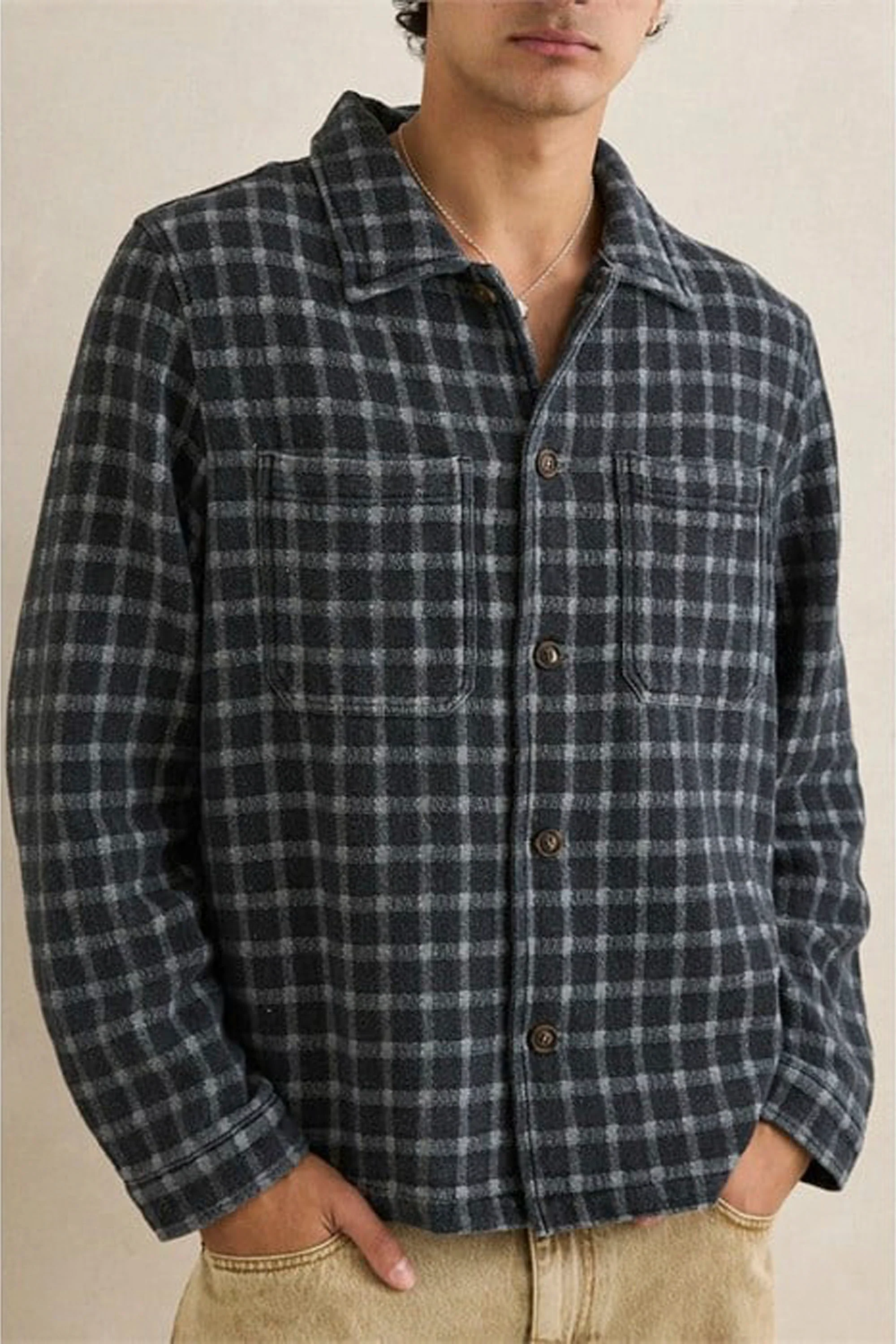RHYTHM - JACQUARD CHECK LONGSLEEVE SHIRT - Image 3