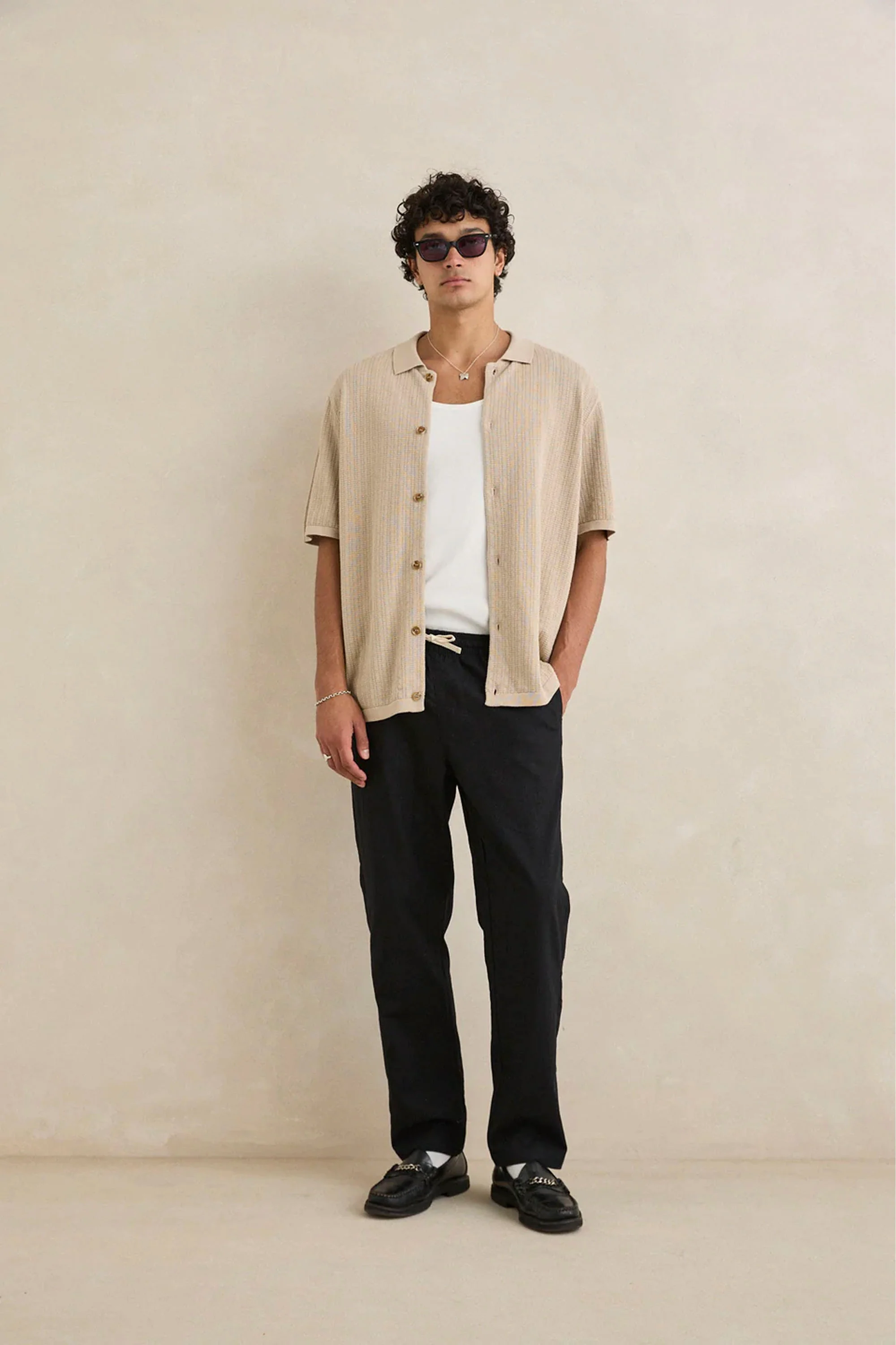 RHYTHM - LINEN JAM PANT - BLACK - Image 4