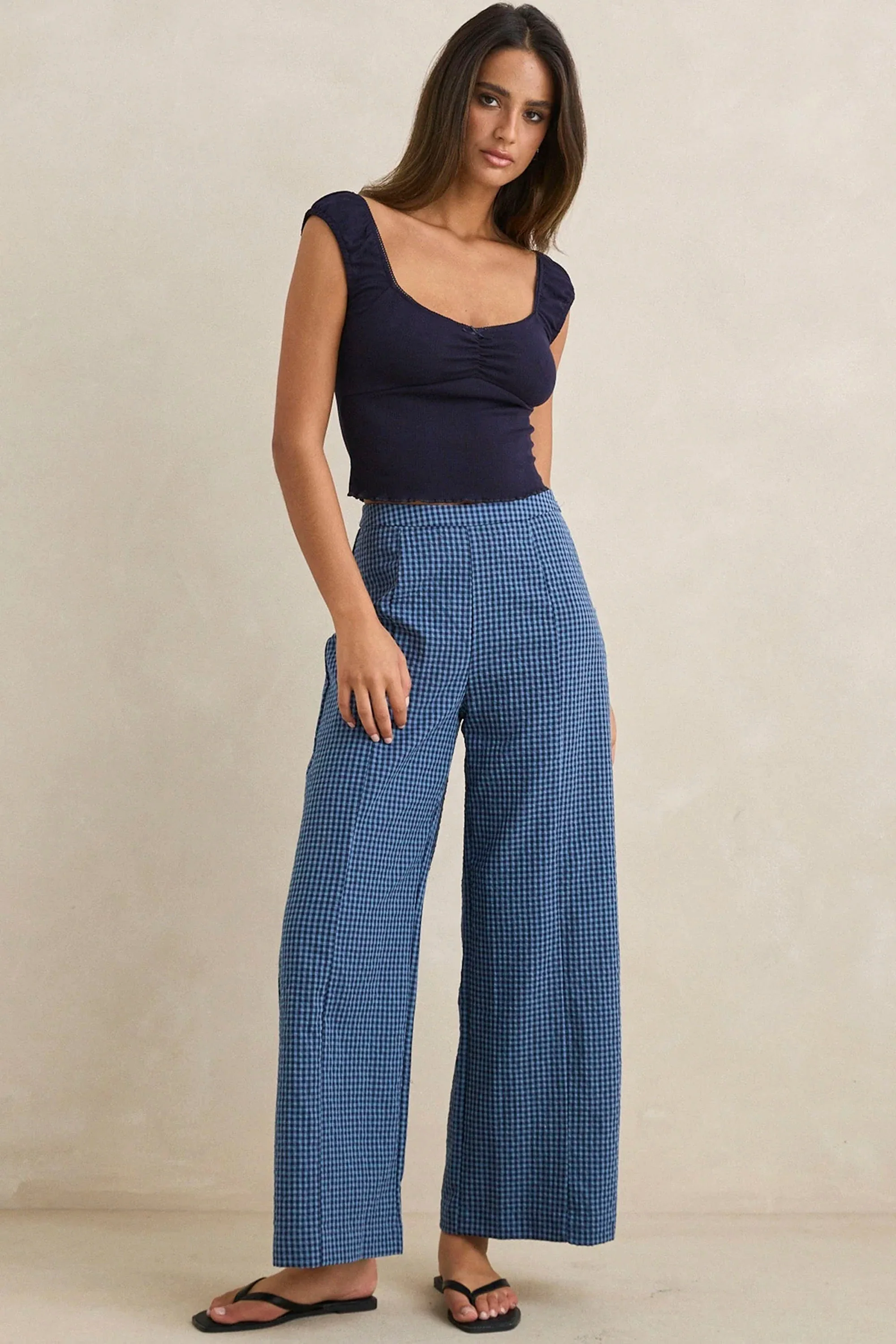 RHYTHM - LOUISE WIDE LEG PANT - INDIGO - Image 3