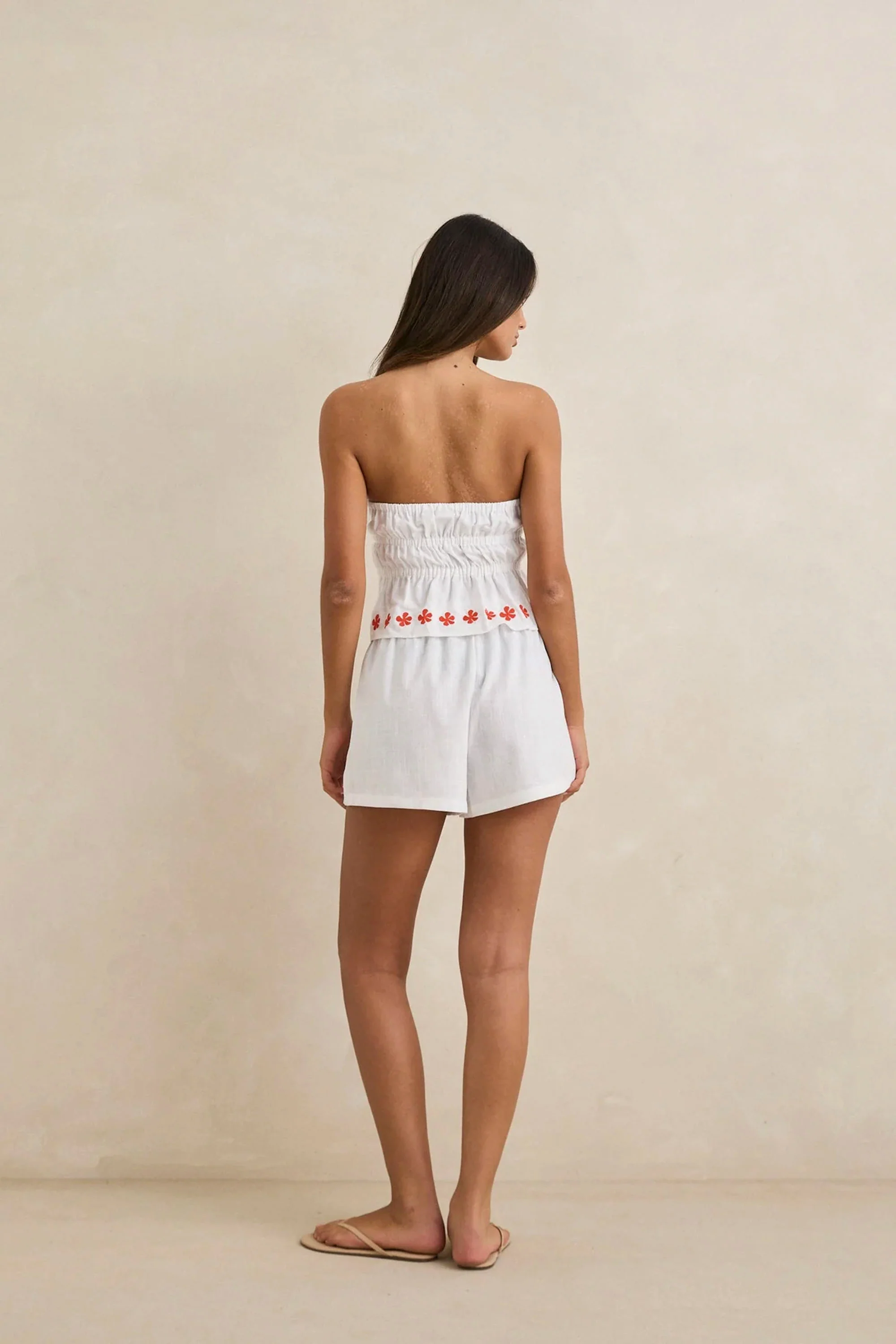RHYTHM - MELIA FLORAL EMBROIDERED STRAPLESS TOP - Image 3