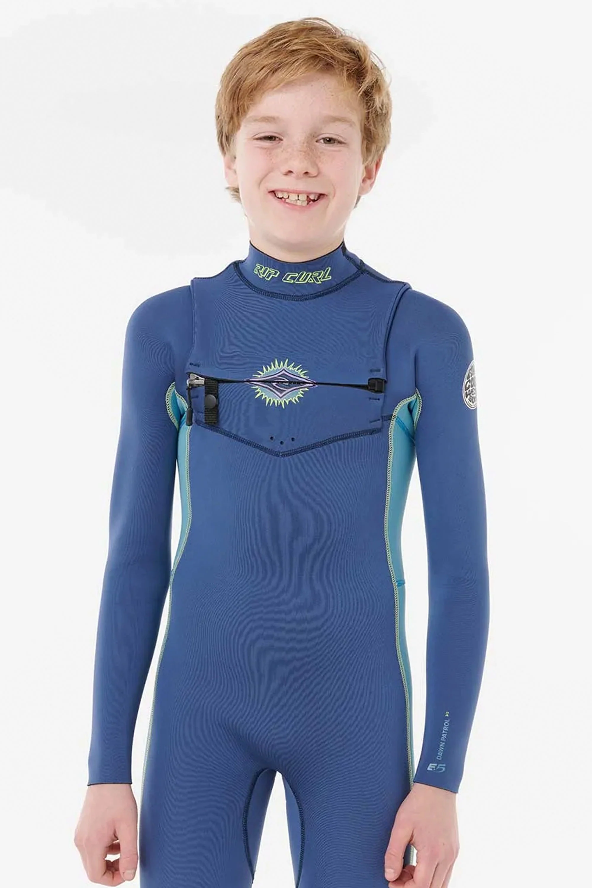 RIP CURL - DAWN PATROL - 4/3mm - Chest zip - LIGHT NAVY - JUNIOR - Image 4