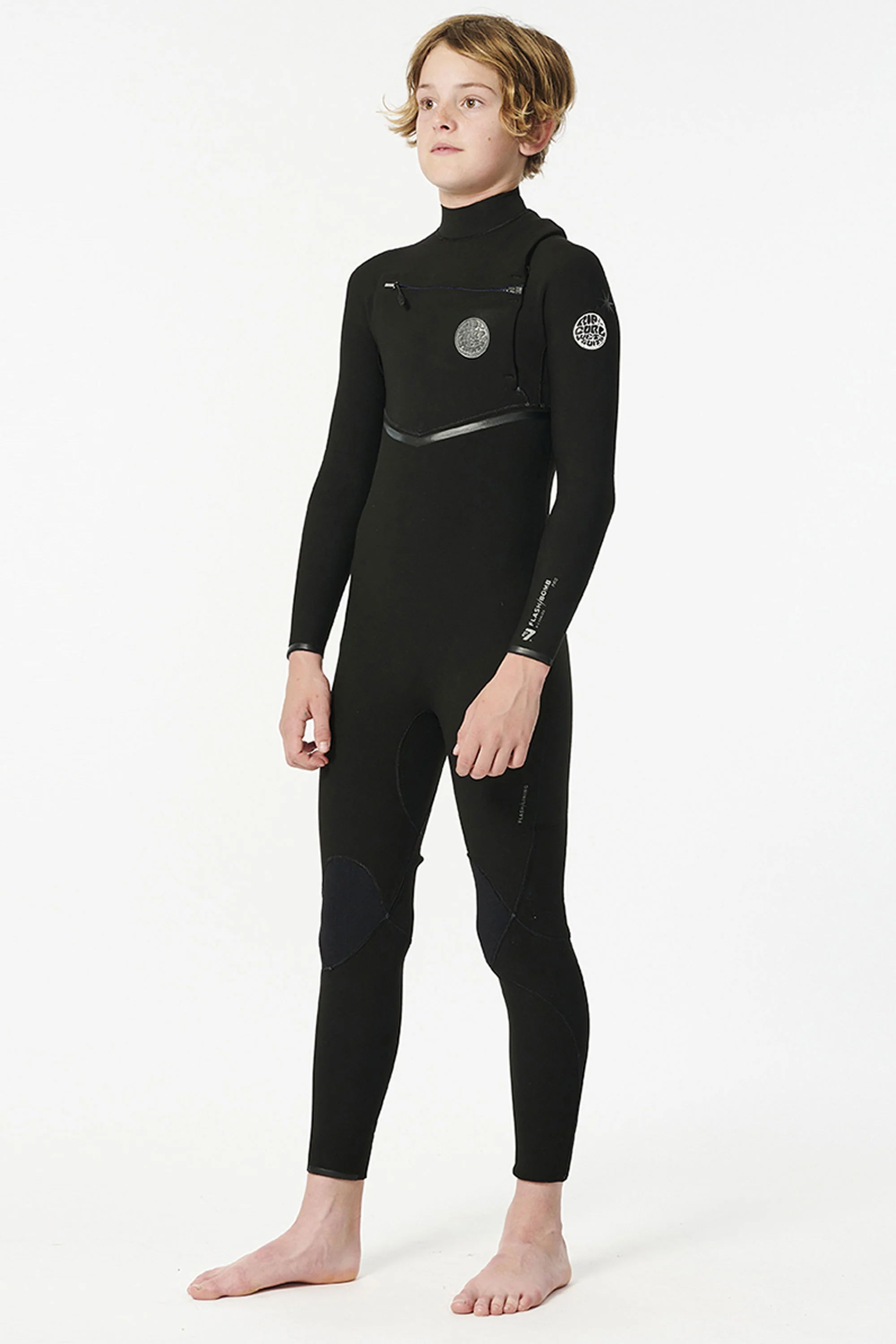 RIP CURL - KIDS FLASHBOMB - 5/3MM - Chest zip - BLACK - JUNIOR - Image 3