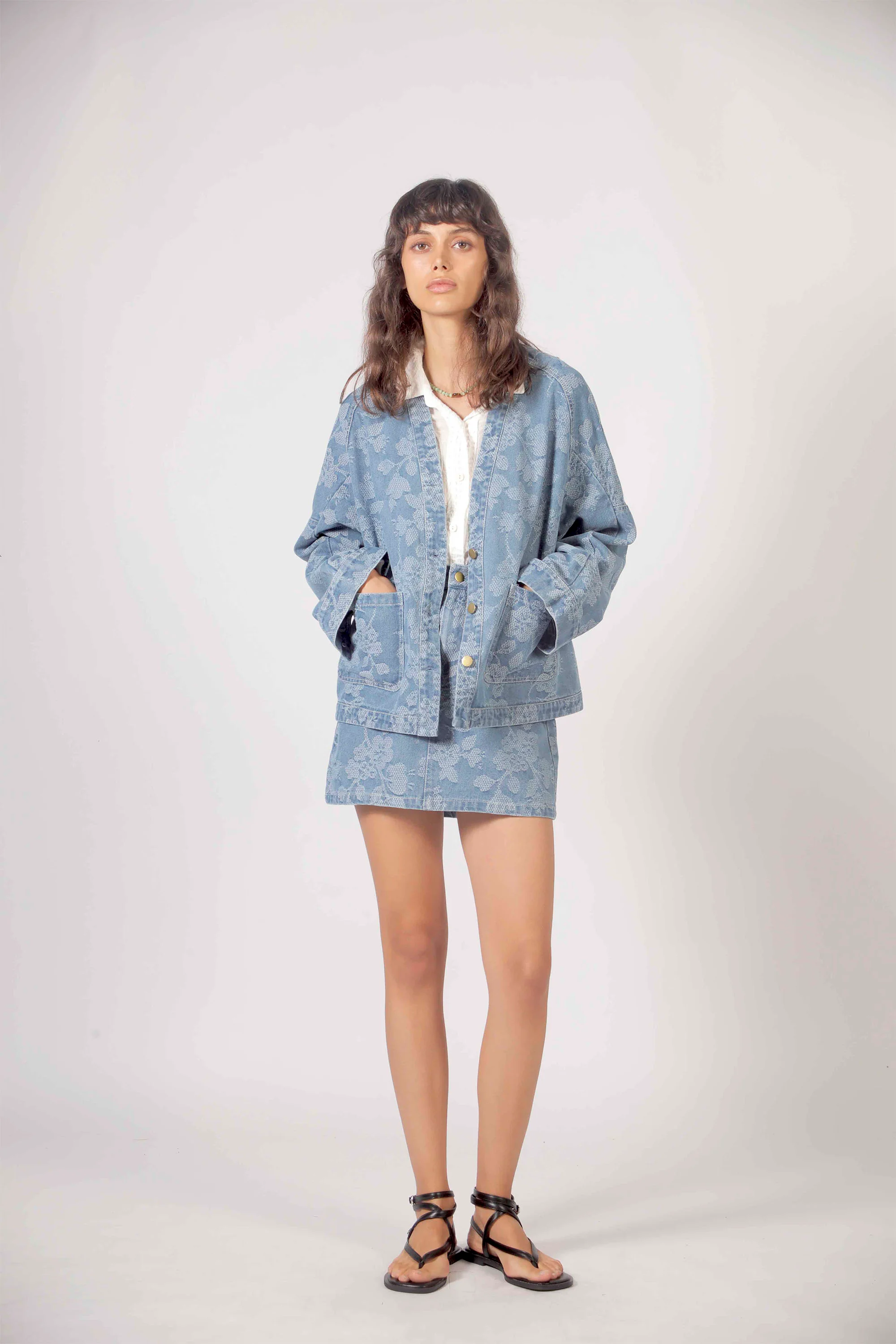 THE KORNER - DENIM FLOWERS JACKET - Image 4