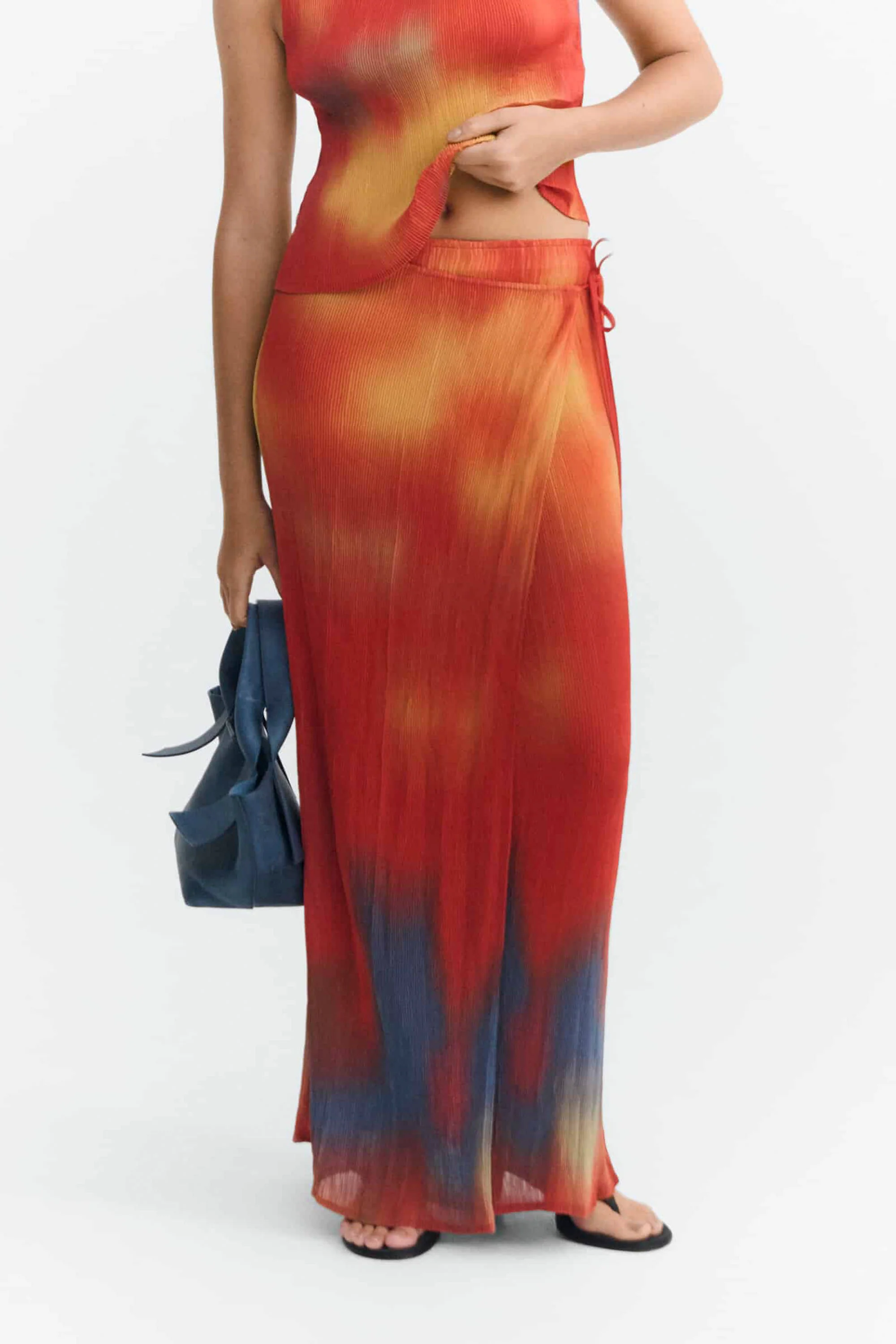 THINKING MU - PAULINE PLEATED SKIRT - FLOWERS - Image 2