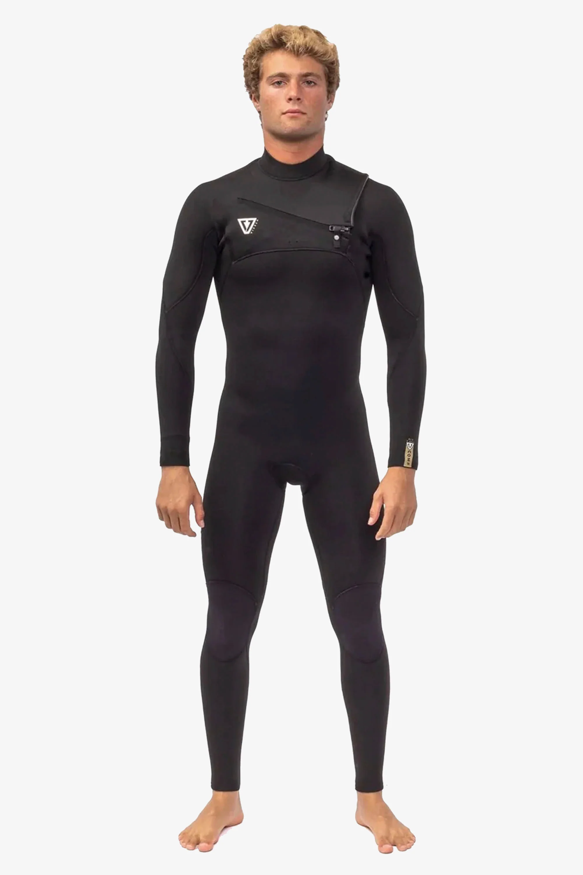 VISSLA - 7 SEAS COMP - 3/2MM - Chest zip - BLACK - MAN
